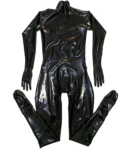 Amazon.co.jp: ラテックスタイツレディースラバーキャットスーツ厚さ